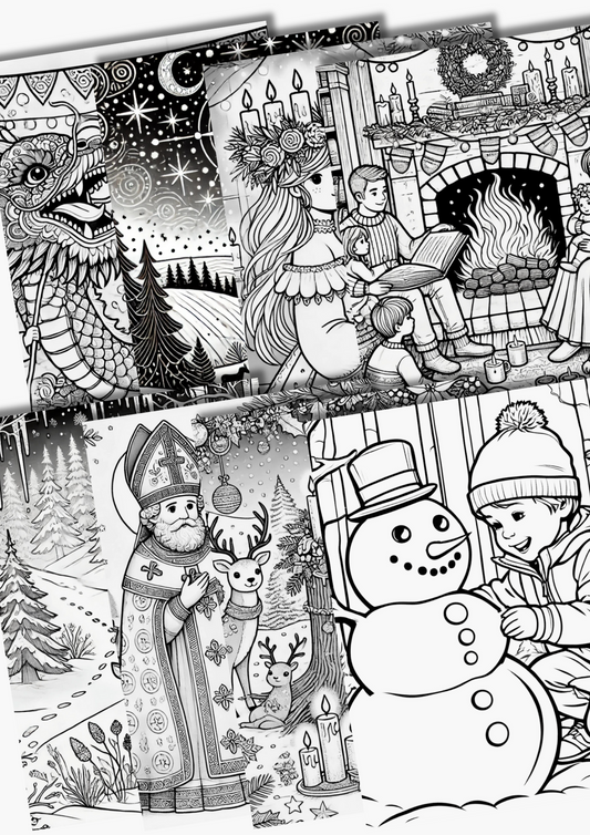 Winter Coloring Book Pages